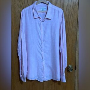 M&S Pure Linen‎ Pink Shirt 3XL men’s BIN I